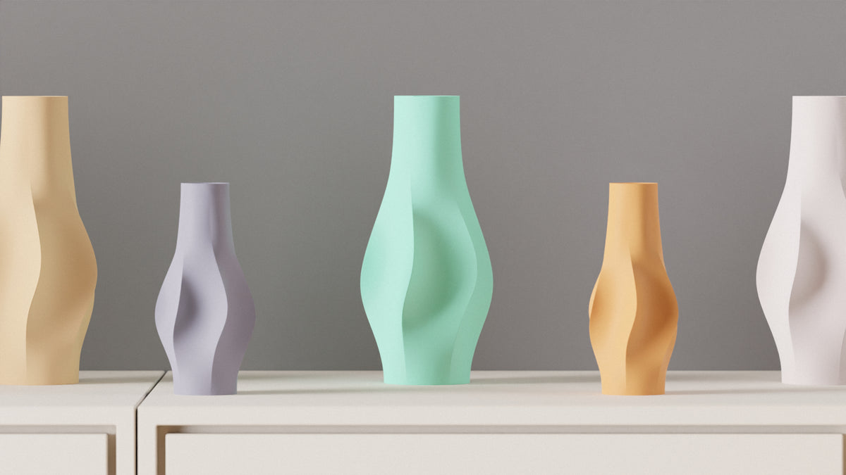 Modern Vase Elegant Finned Sculptural Vase