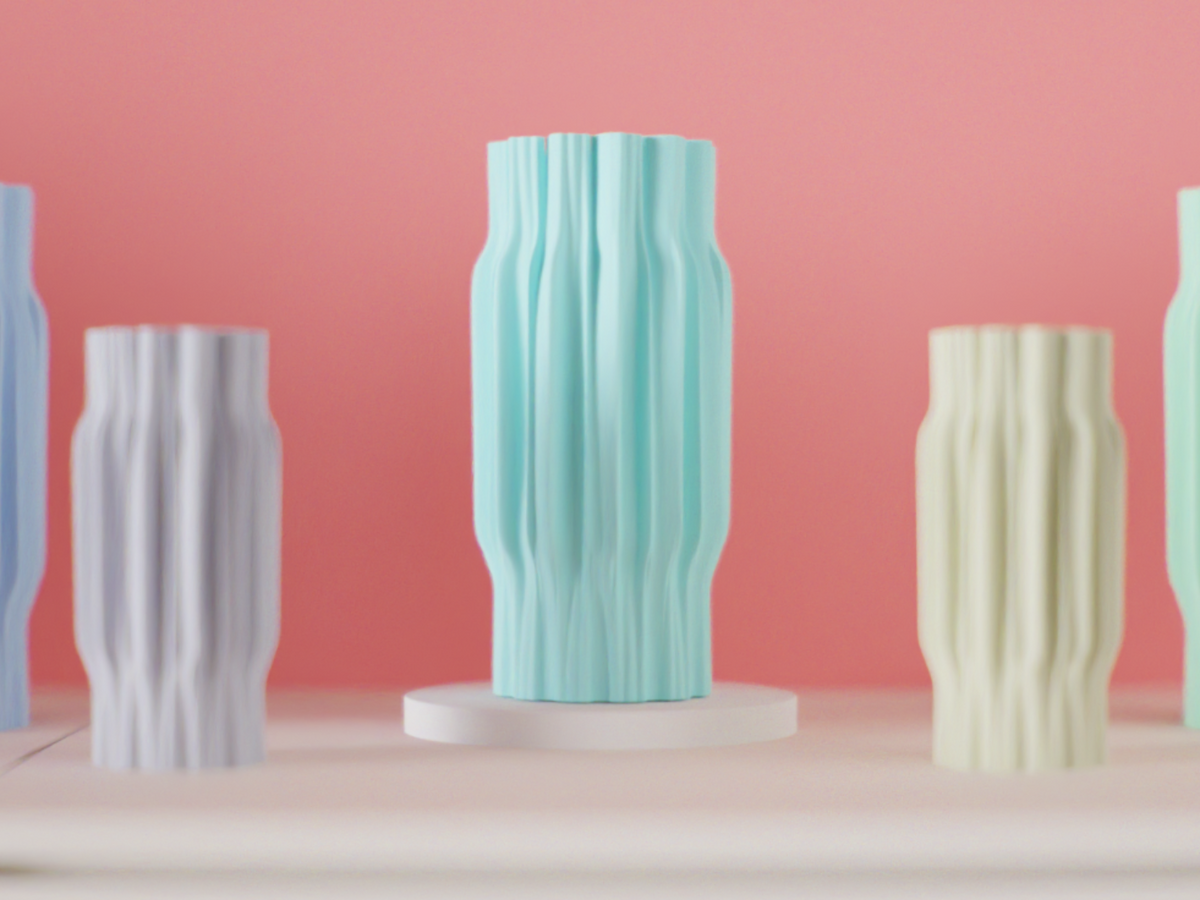 Modern Vase Elegant Ribbed Vase
