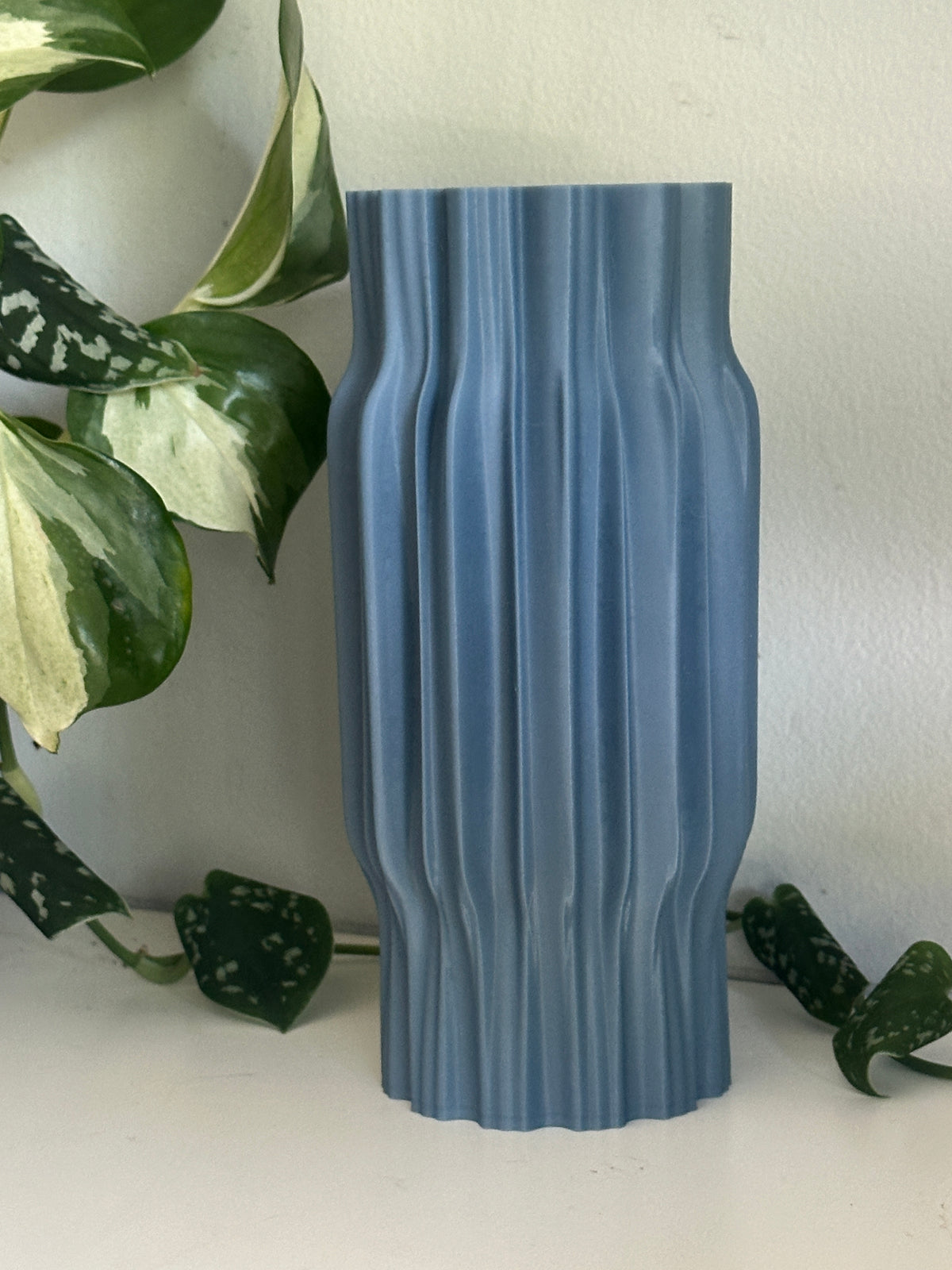 Modern Vase Elegant Ribbed Vase