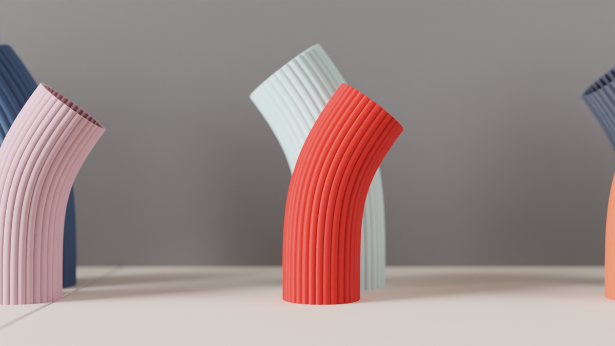 Modern Vase Leaning Dried Flower Vase
