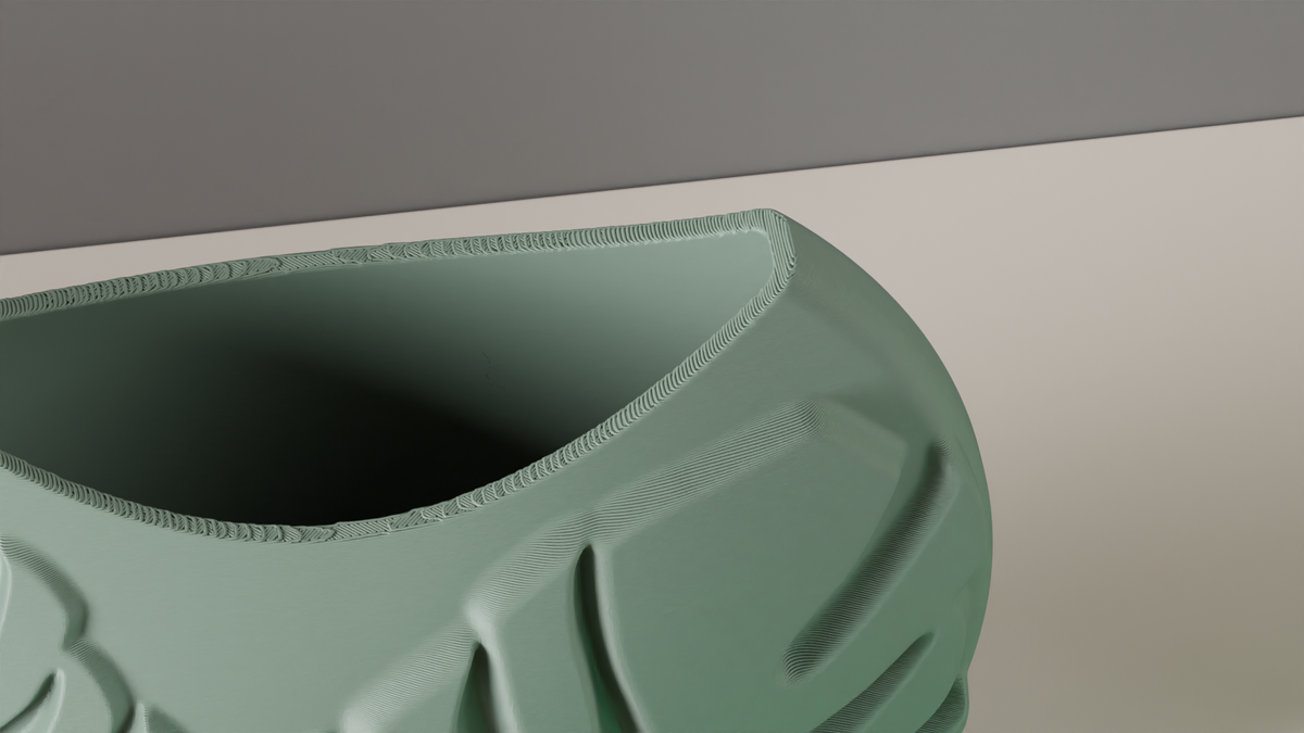 Modern Vase Monstera Pattern Vase