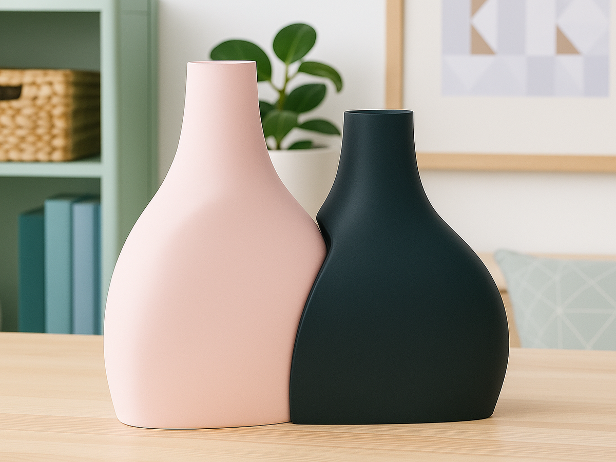 Modern Vase Pair Aesthetic Interlocking Vase Set