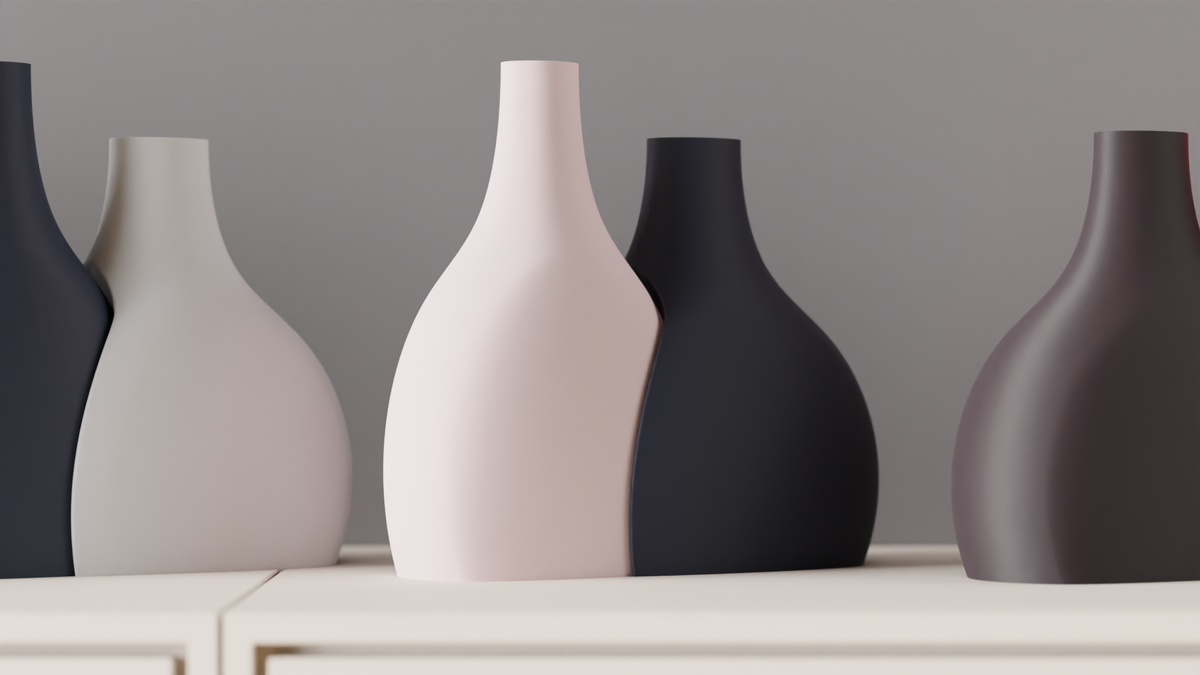 Modern Vase Pair Aesthetic Interlocking Vase Set
