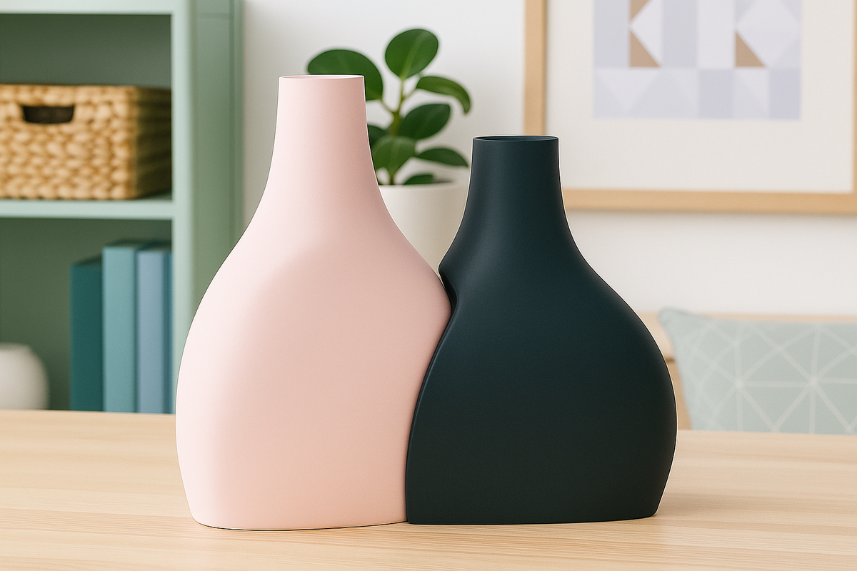Modern Vase Pair Aesthetic Interlocking Vase Set