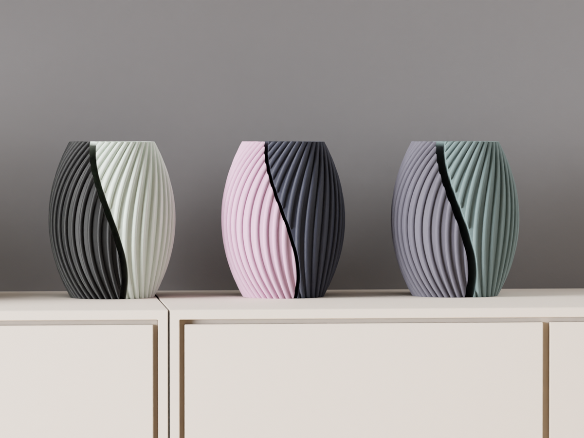 Modern Vase Two Part Aesthetic Vase