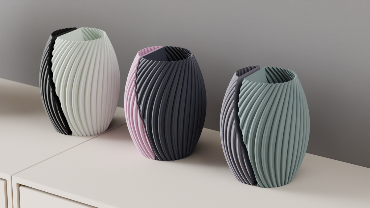 Modern Vase Two Part Aesthetic Vase