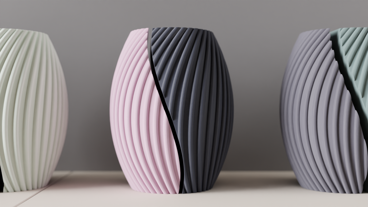 Modern Vase Two Part Aesthetic Vase