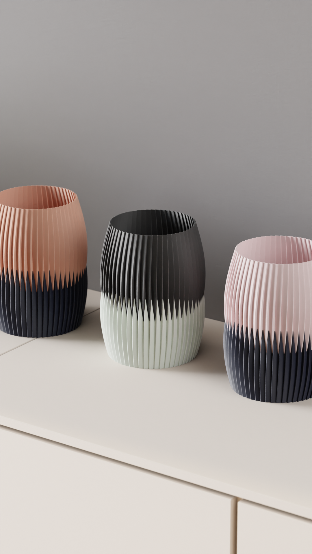 Modern Vase Two Part Interlocking Vase