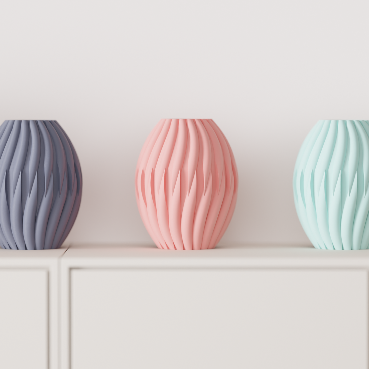 Modern Vase with Toothed Pattern