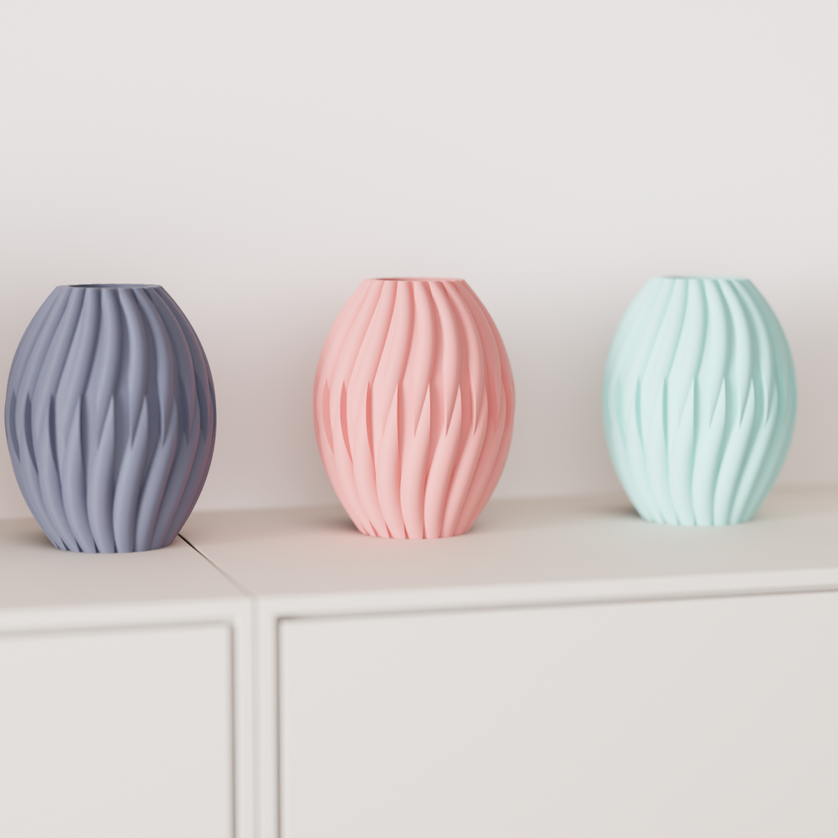 Modern Vase with Toothed Pattern