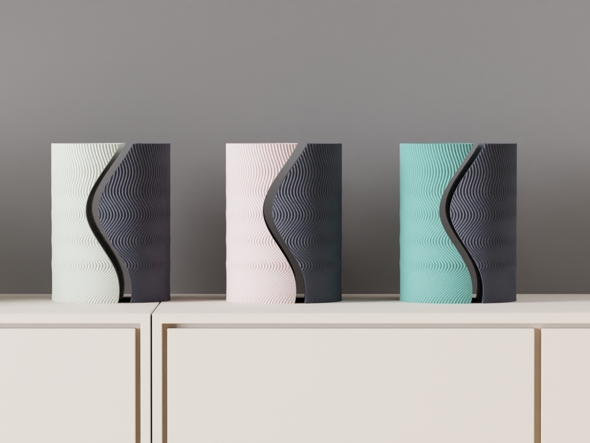 Modern Vase with Two Part Split Design