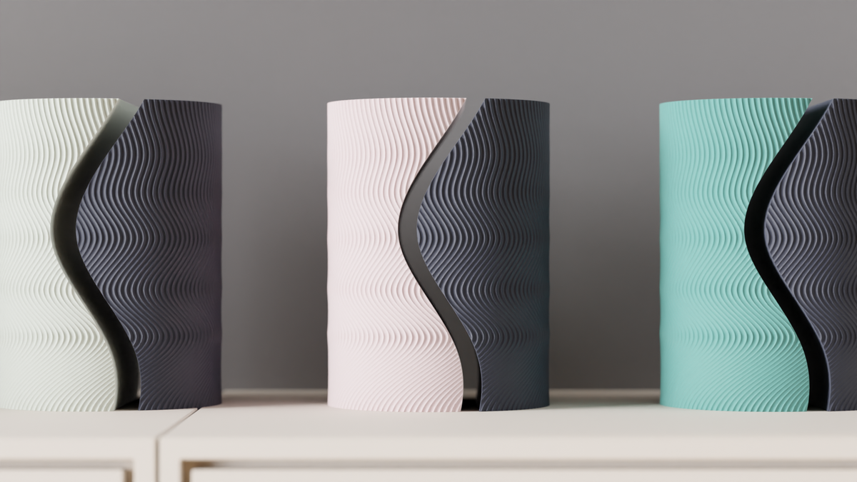 Modern Vase with Two Part Split Design