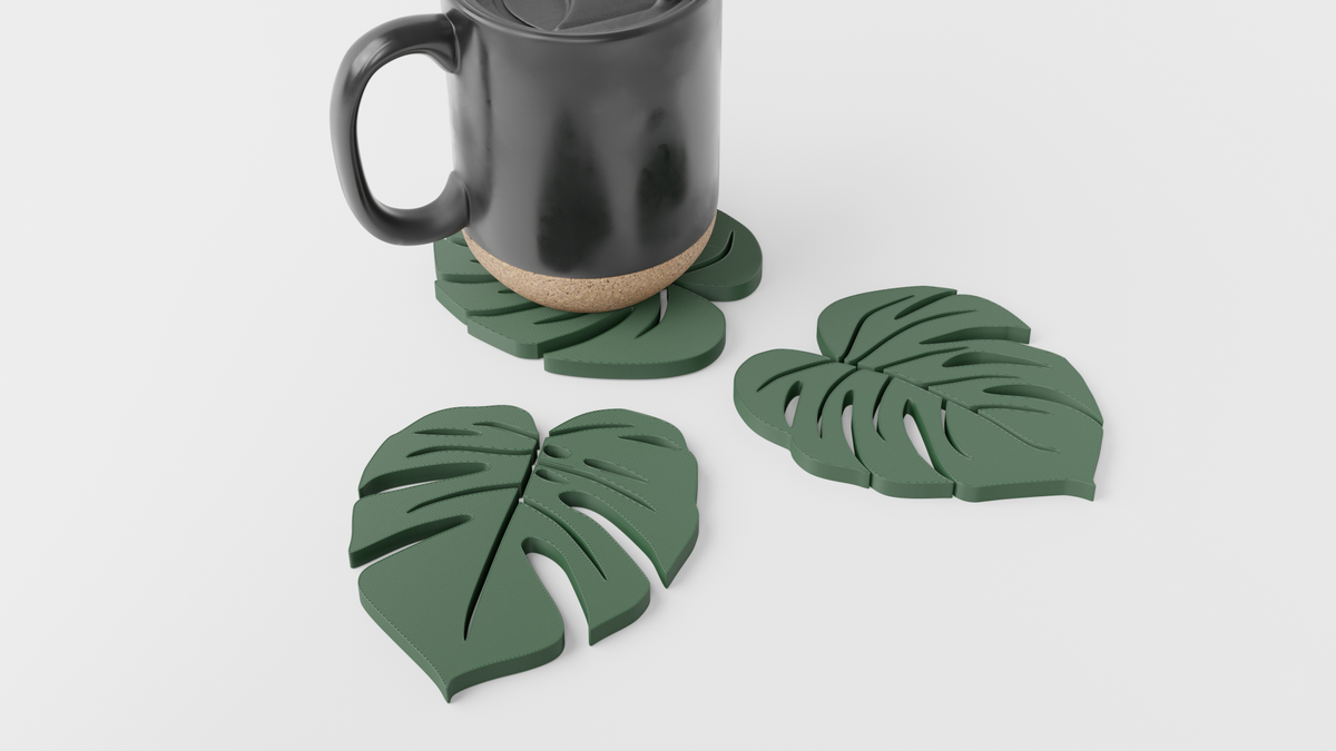 Monstera Leaf Coaster Drinks Coasters