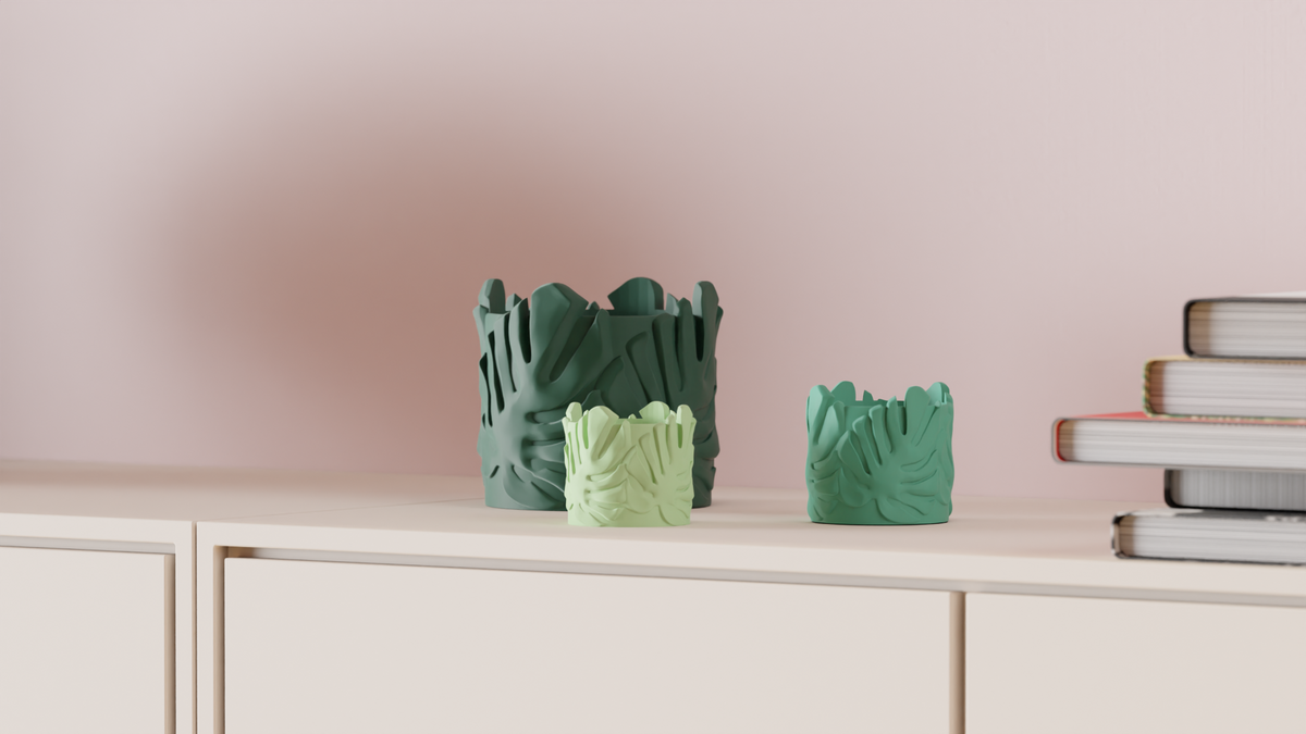 Monstera Leaf Themed Plant Pot – Large size