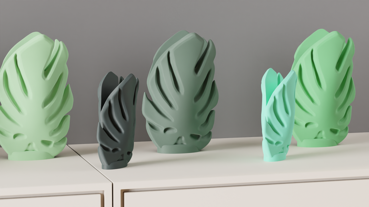 Monstera Leaf Vase Modern Vase