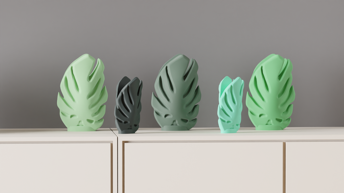 Monstera Leaf Vase Modern Vase