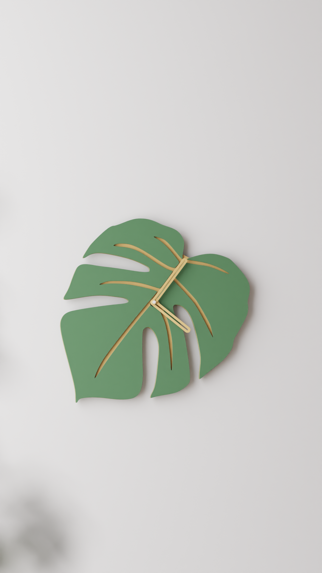 Monstera Leaf Wall Clock