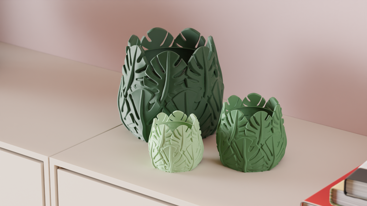Monstera Themed Planter – Large size