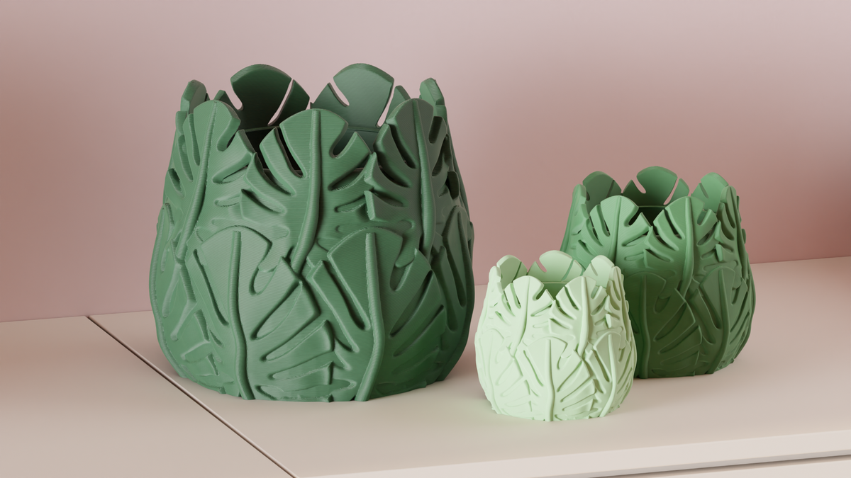 Monstera Themed Planter – Small size