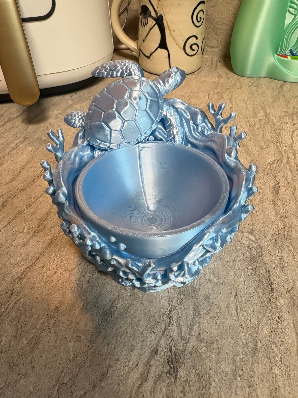 Ocean Sea Turtle Catchall Bowl & Coral Tray