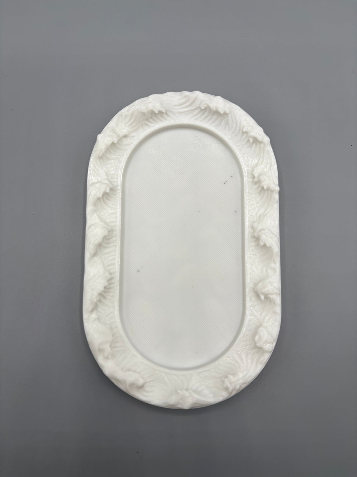 Ocean Wave CatchAll Tray Minimal Oval Jewelry Dish