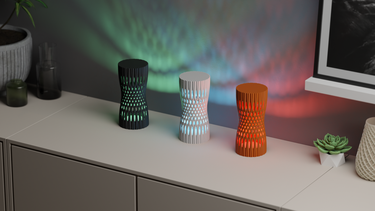 Perforated Pattern Wireless Lamp