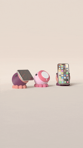 Phone Charging Stand Aesthetic Kawaii Squid Mount