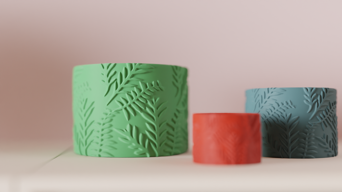 Plant Pot Fern Leaf Pattern Planter – Large size