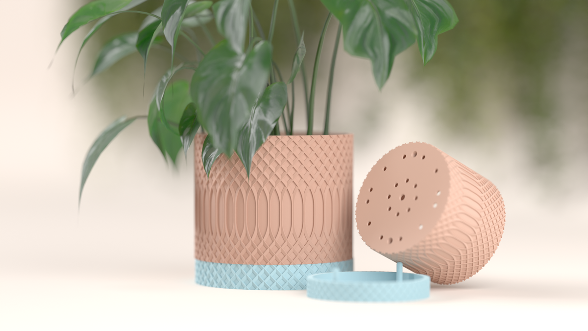 Plant Pot for Houseplants with Hidden Drip Tray – Large size