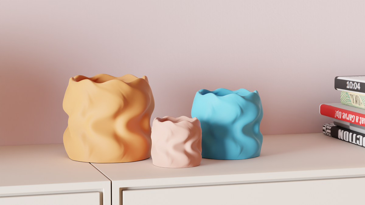 Plant Pot Sculpted Clay Like Planter – Large size