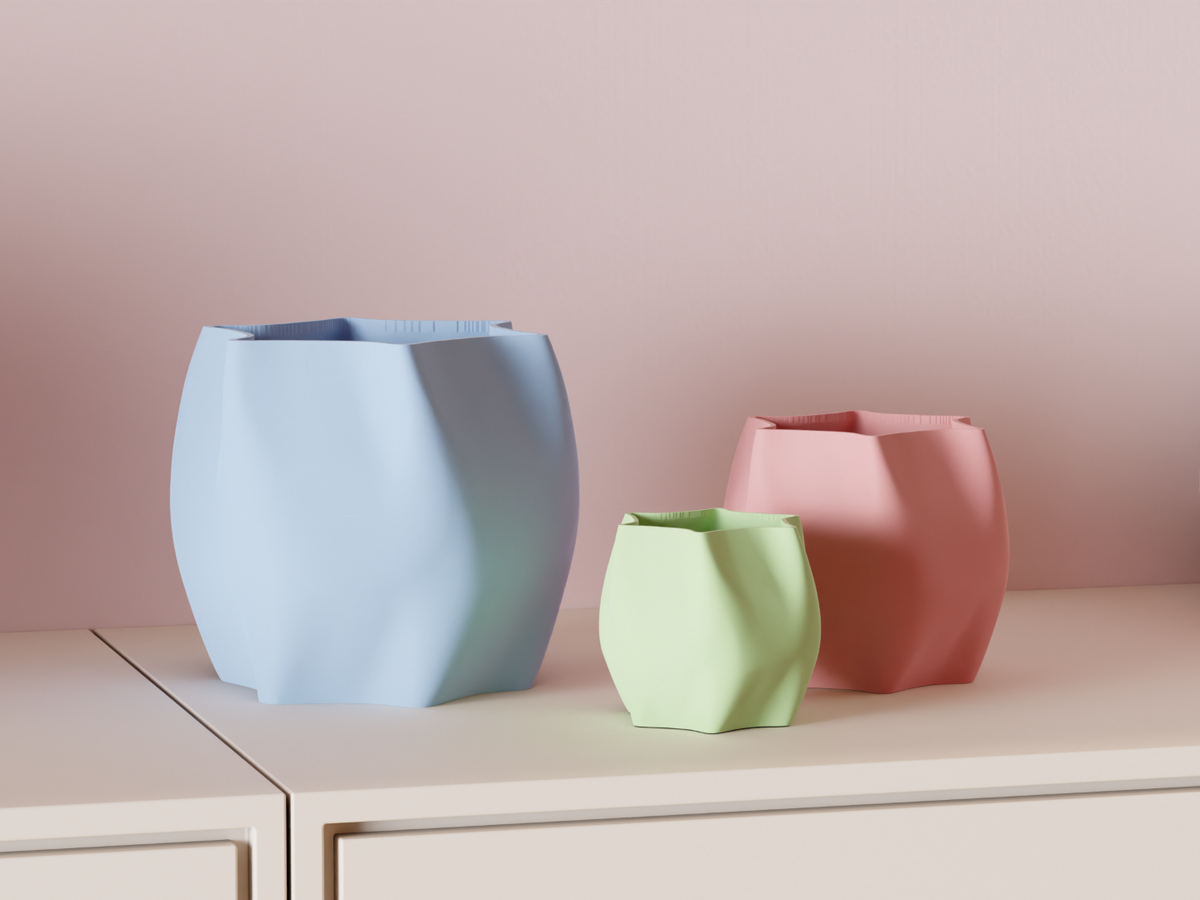 Plant Pot Twisted Planter with Modern Design