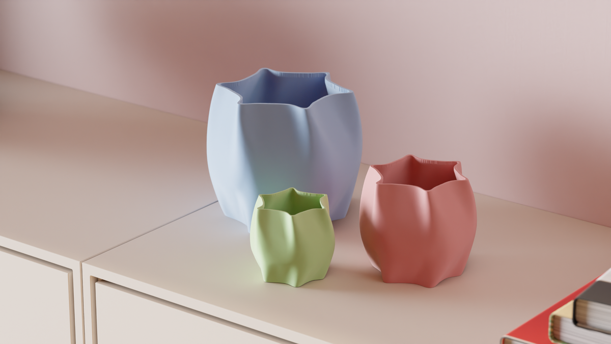 Plant Pot Twisted Planter with Modern Design – Standard size