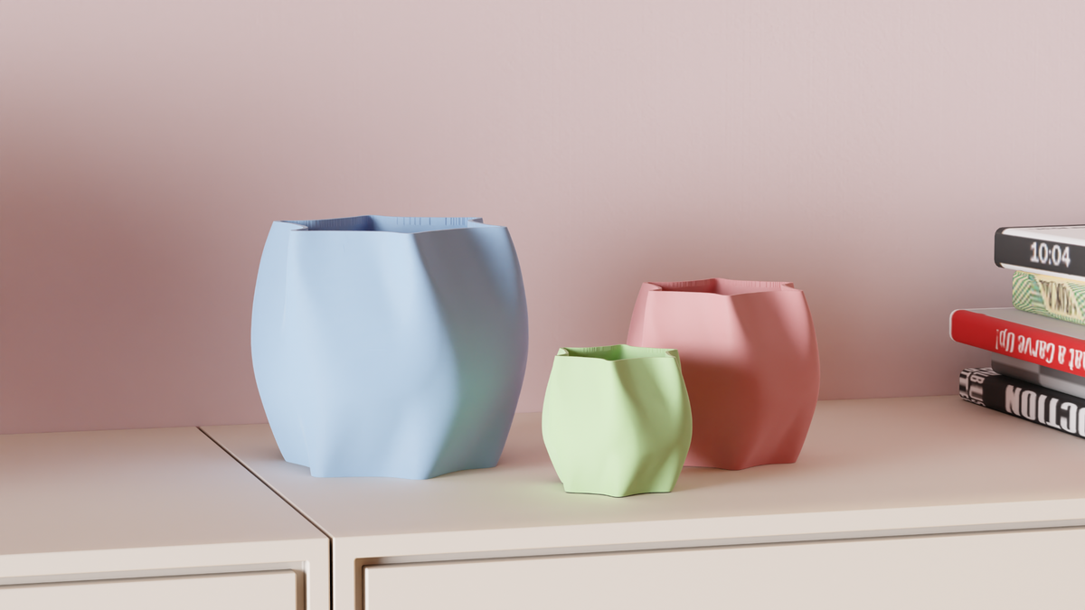 Plant Pot Twisted Planter with Modern Design