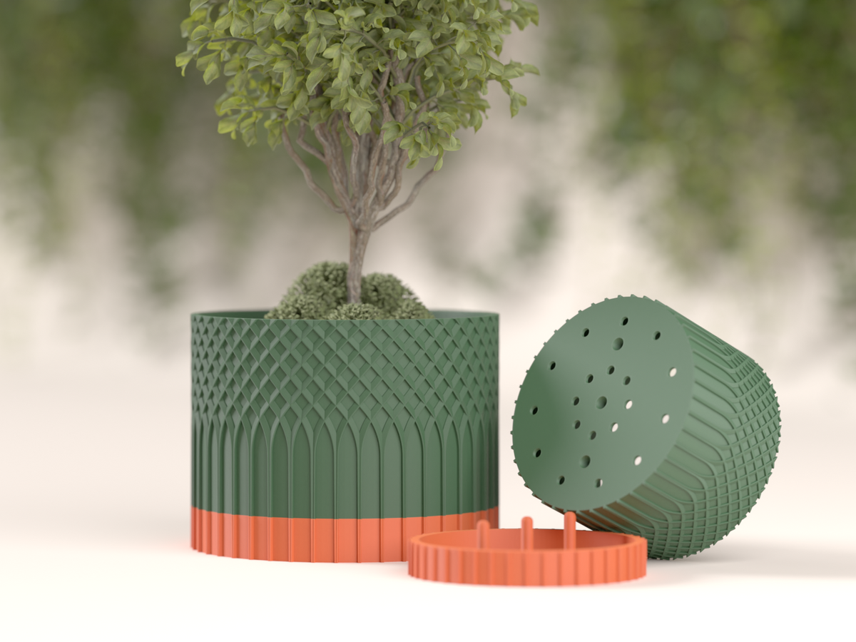 Plant Pot with Drip Tray – Large size