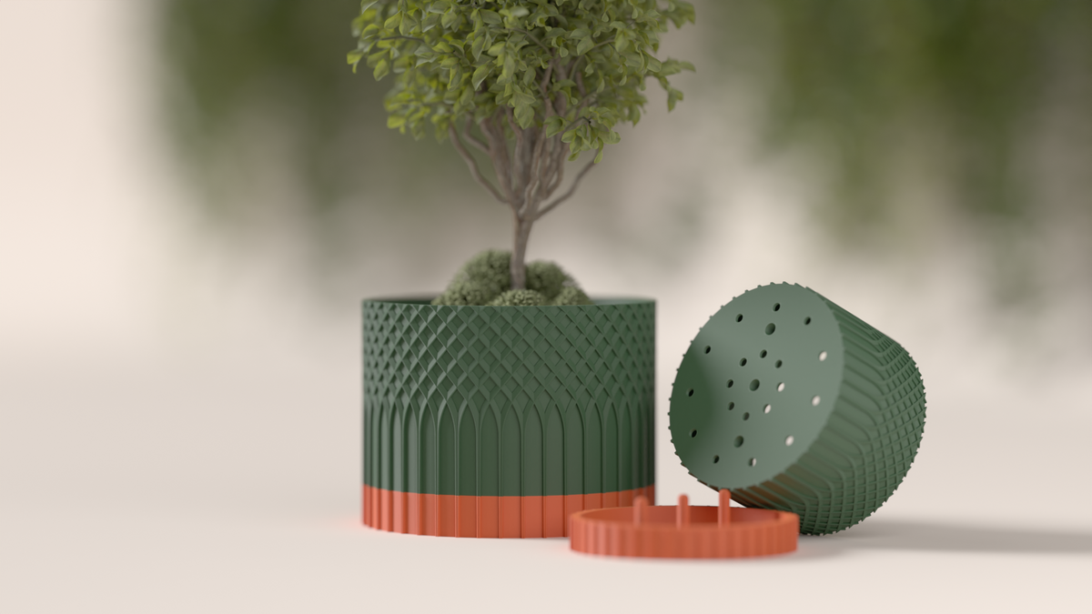 Plant Pot with Drip Tray