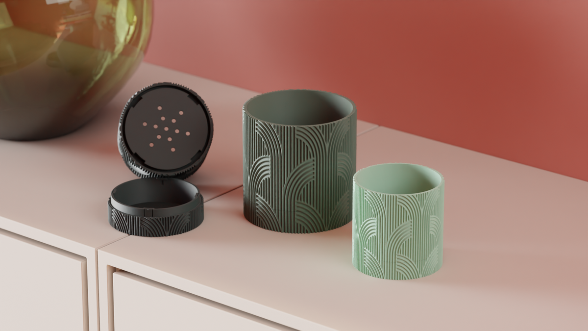 Plant Pot with Integrated Drip Tray