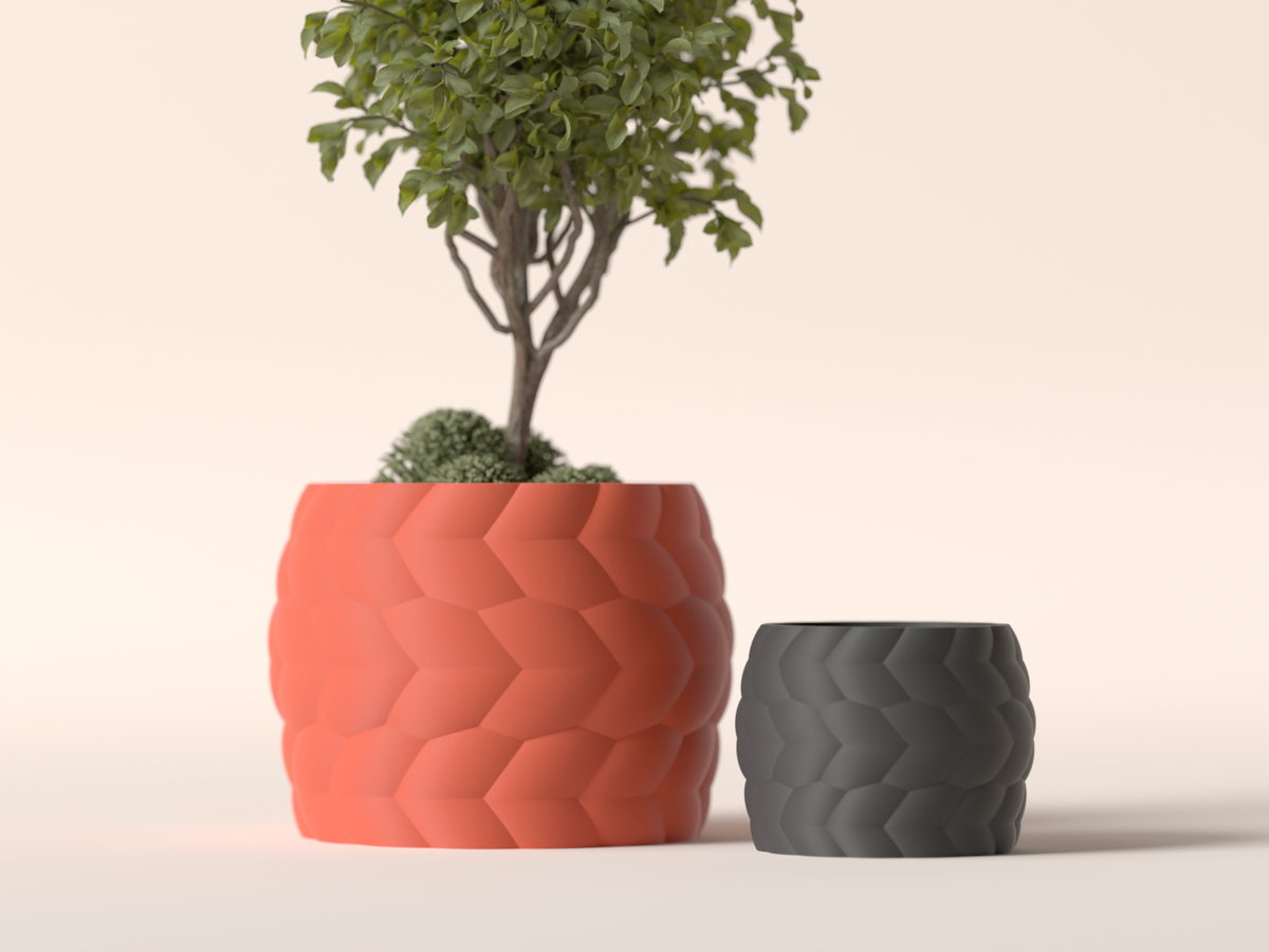 Plant Pot with Rope Look Texture – Small size