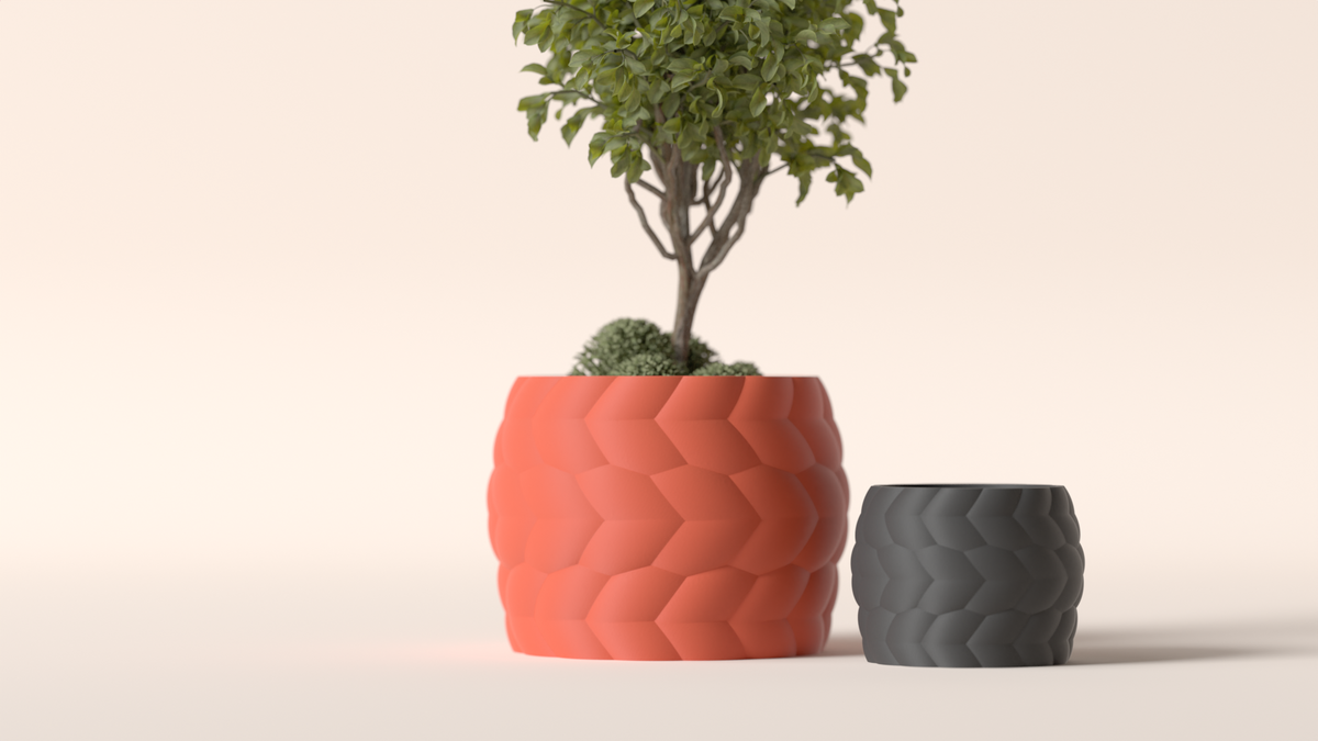 Plant Pot with Rope Look Texture – Small size