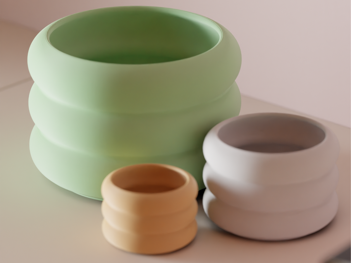 Planter, Donut Rings Modern and Clean Planter