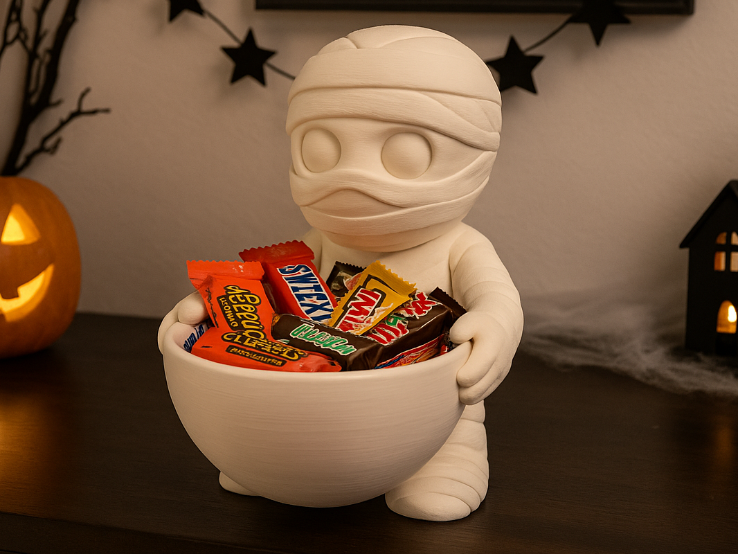 Cute Halloween Mummy Candy Bowl