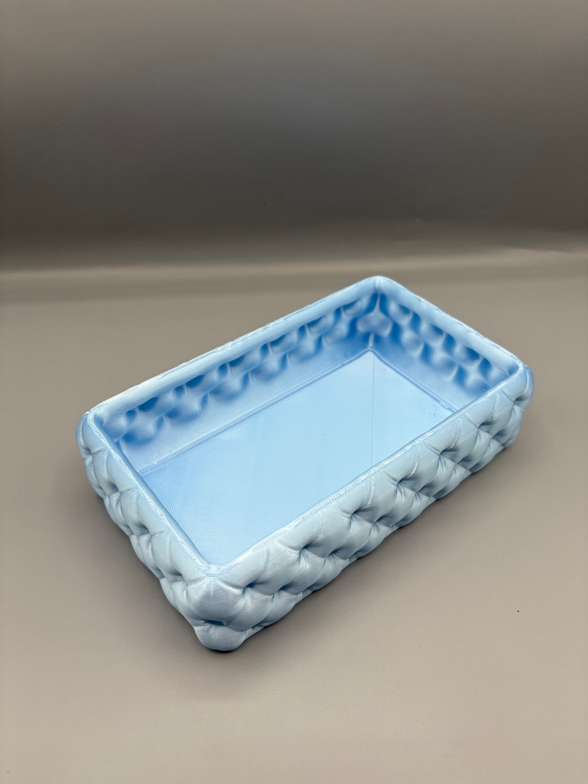 Quilted Vanity and Bathroom Tray Makeup Organizer
