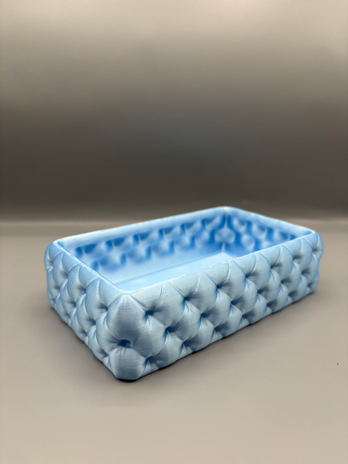 Quilted Vanity and Bathroom Tray Makeup Organizer