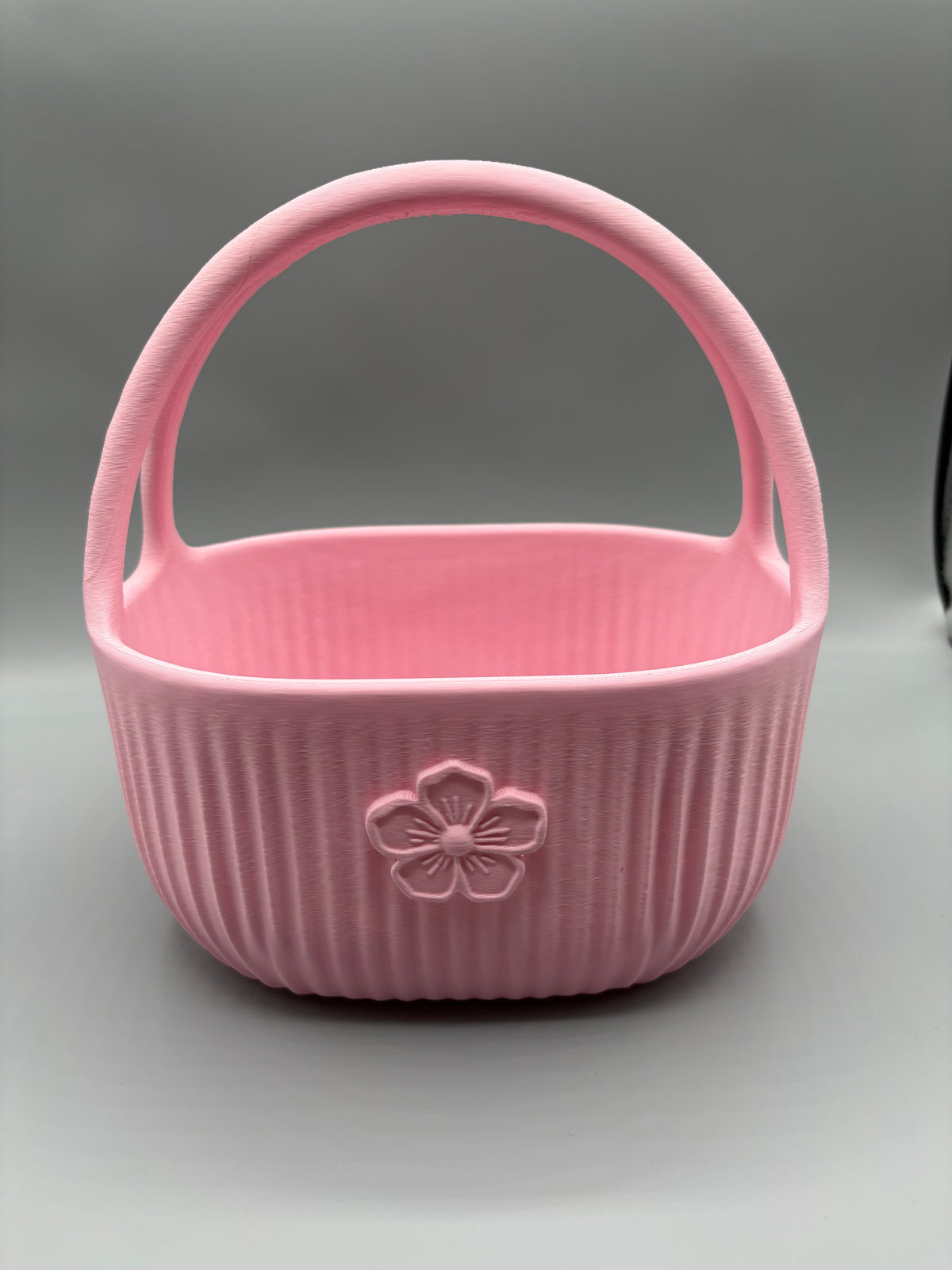 Ribbed Floral Caddy — Desktop & Bathroom Organizer