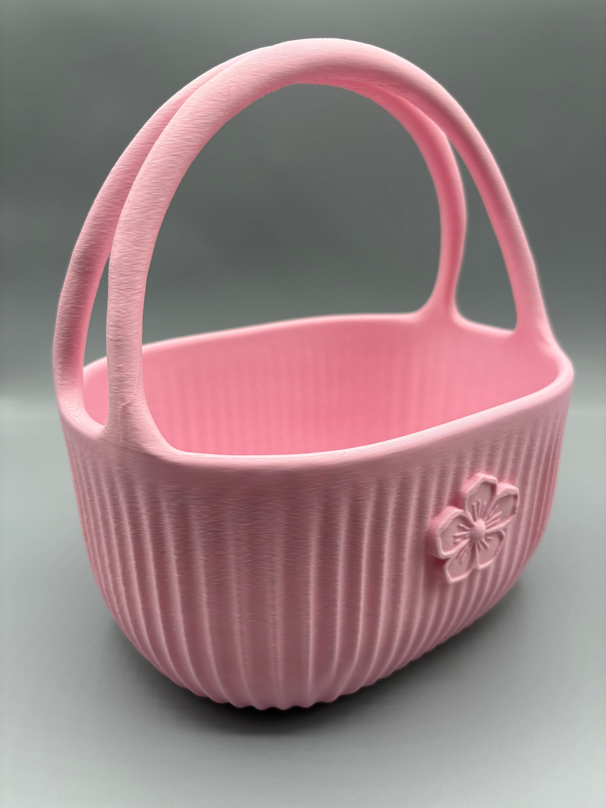 Ribbed Floral Caddy — Desktop & Bathroom Organizer