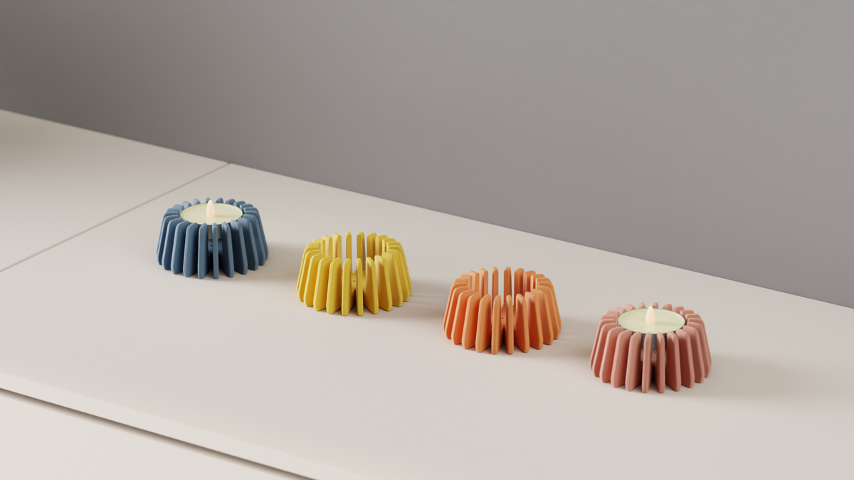 Ribbed Tealight Holder
