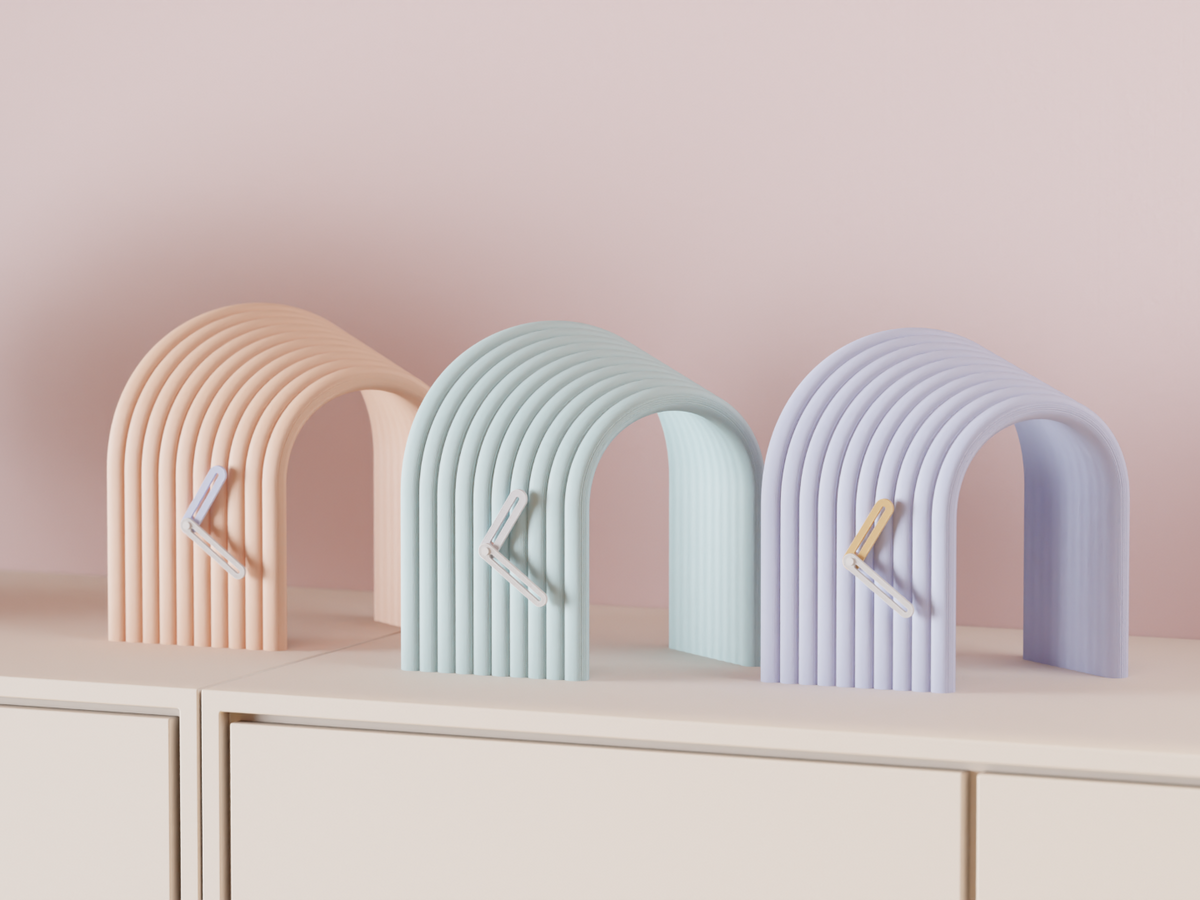 Ribbed Tunnel Desktop Clock