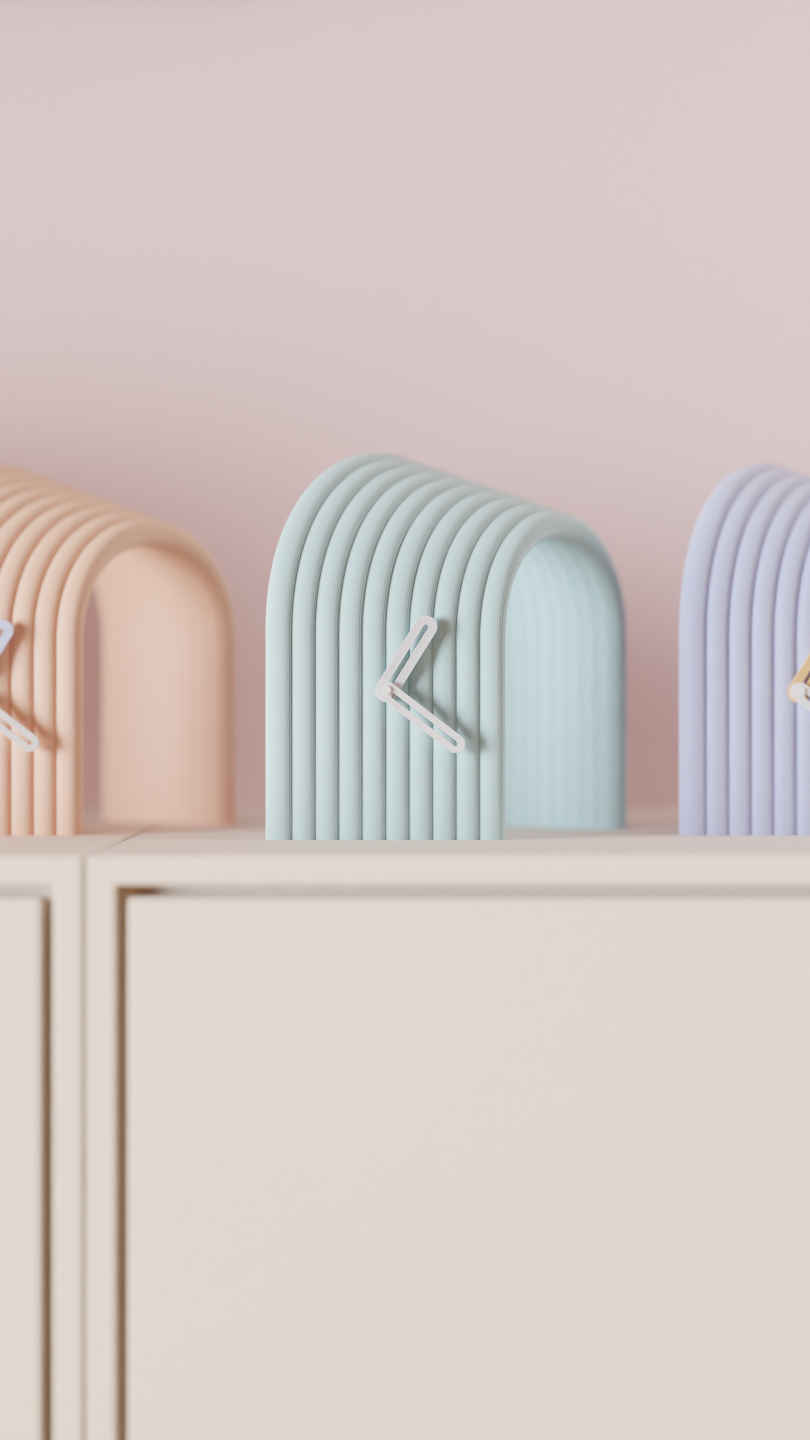 Ribbed Tunnel Desktop Clock
