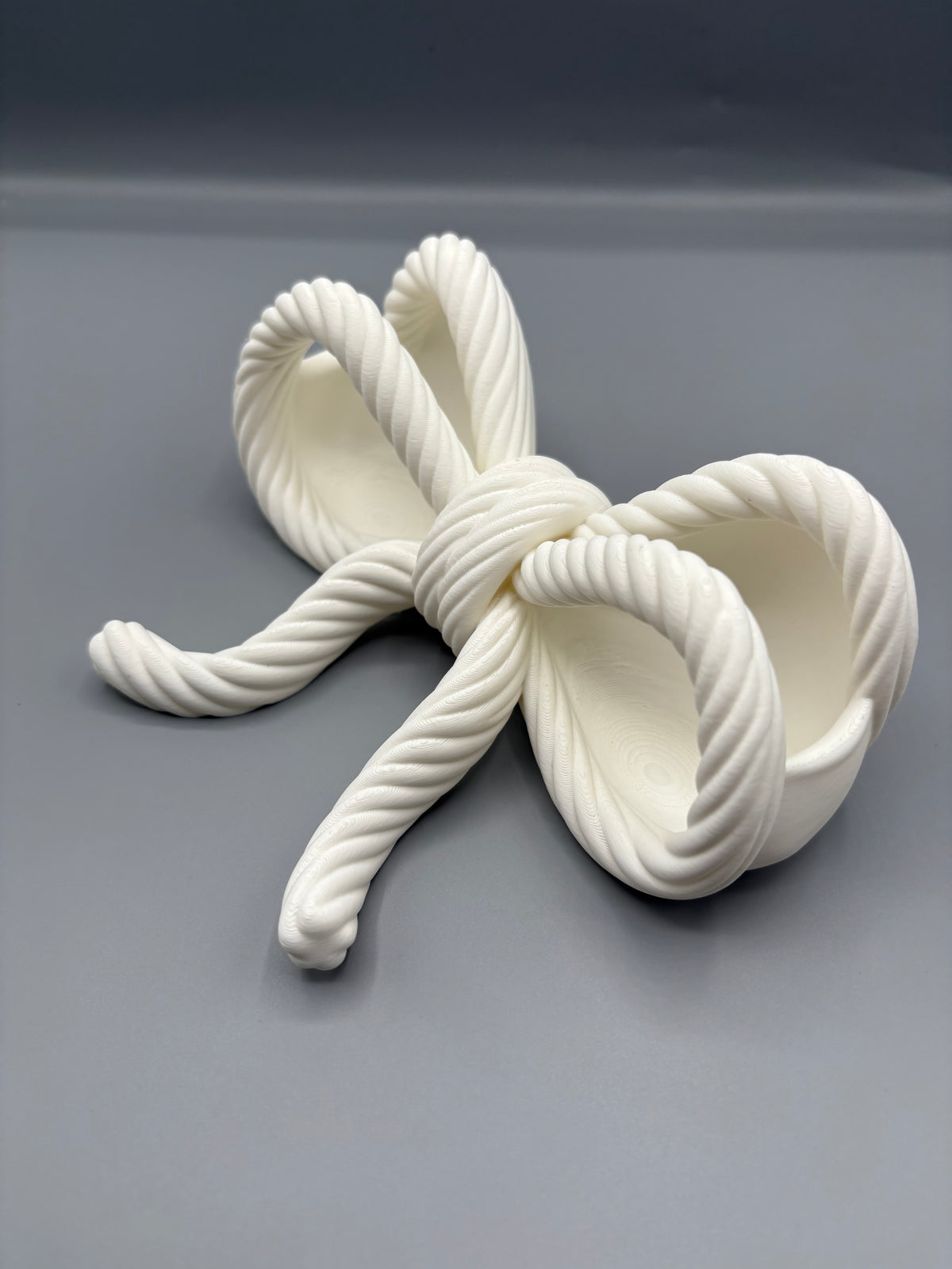 Rope Bow Jewelry Dish Coquette Trinket Tray