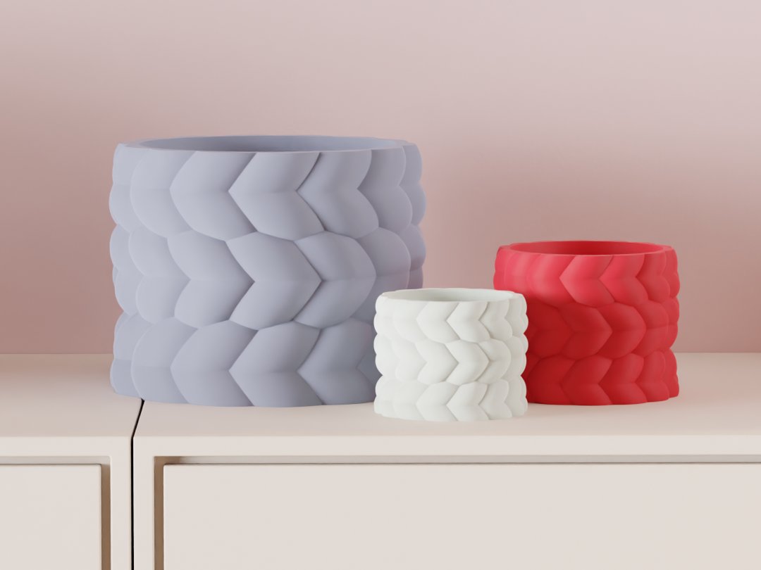 Rope Style Plant Pot Modern Yarn Look Planter