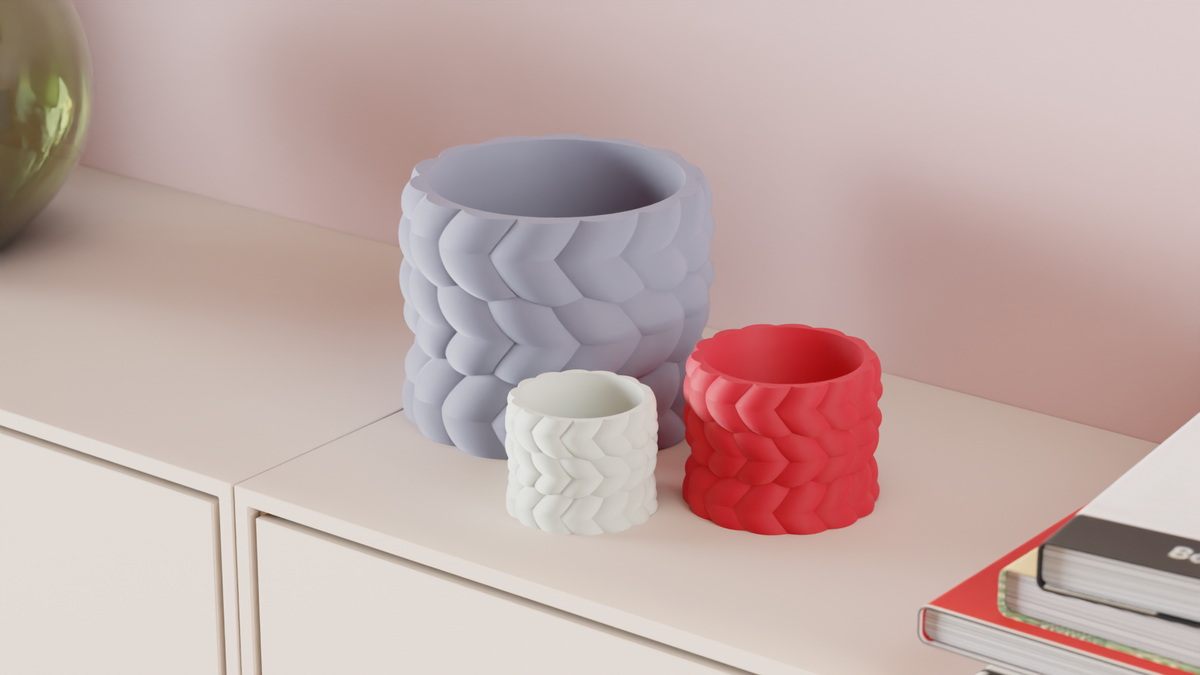 Rope Style Plant Pot Modern Yarn Look Planter